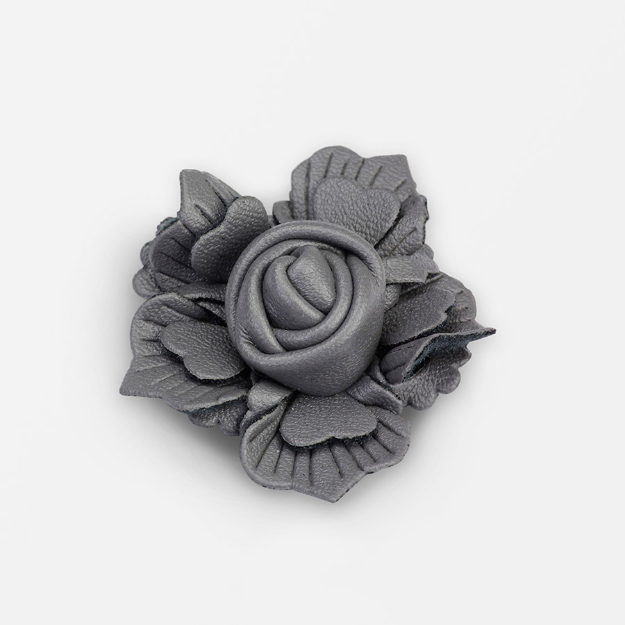 Rosellina in similpelle - K1277-12 - Grigio