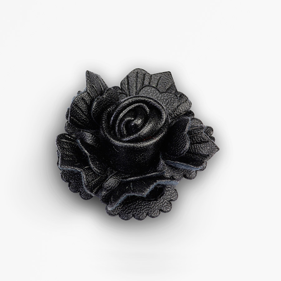 Rosellina in similpelle - K1277-12 - Nero