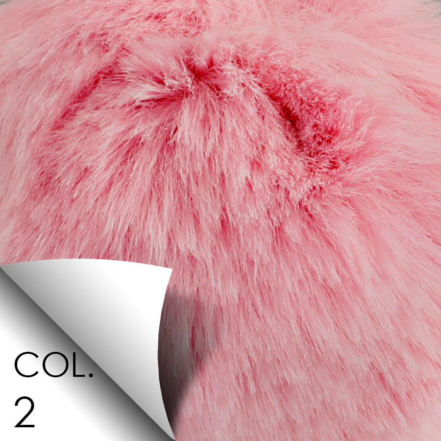 Pompon in pelliccia ecologica - imitazione lapin - K1332-6 - Col. 2