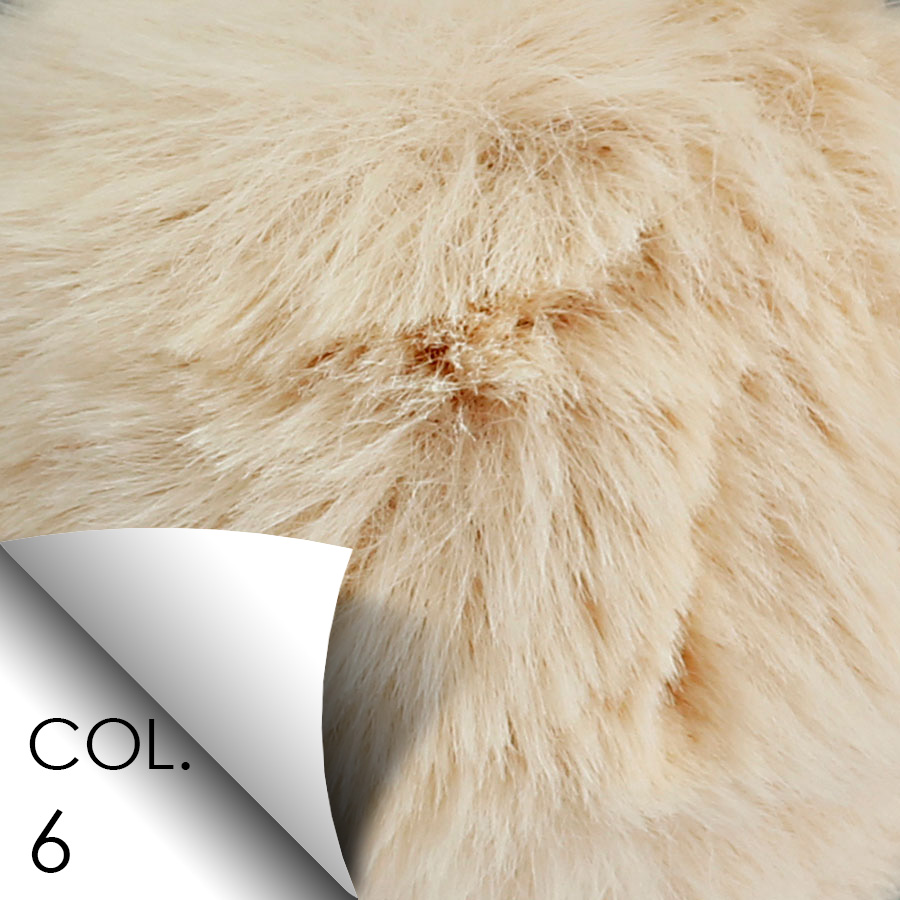 Pompon in pelliccia ecologica - imitazione lapin - K1332-6 - Col. 6