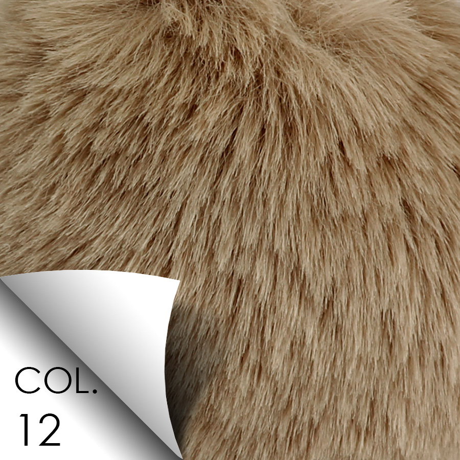 Pompon in pelliccia ecologica - imitazione lapin - K1332-6 - Col. 12 