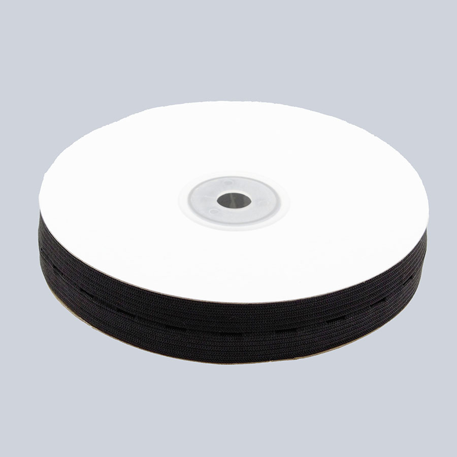 Fettuccia elastica con asole - K1358-20 - Nero