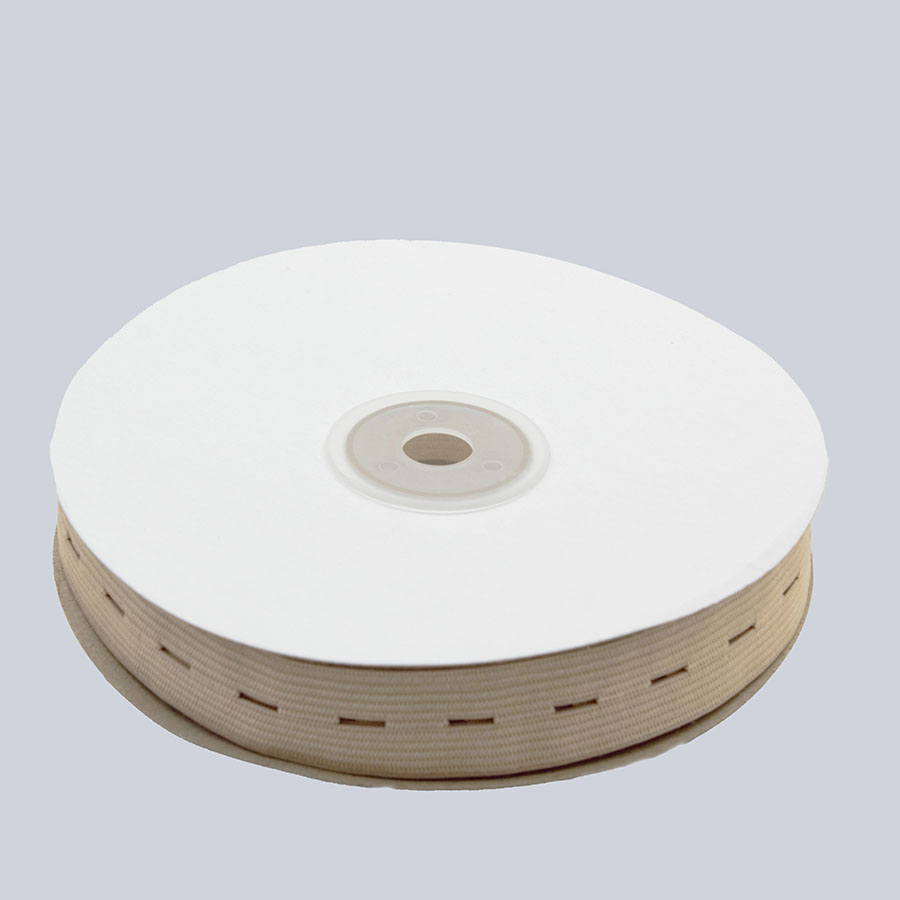 Fettuccia elastica con asole - K1358-20 - Avorio